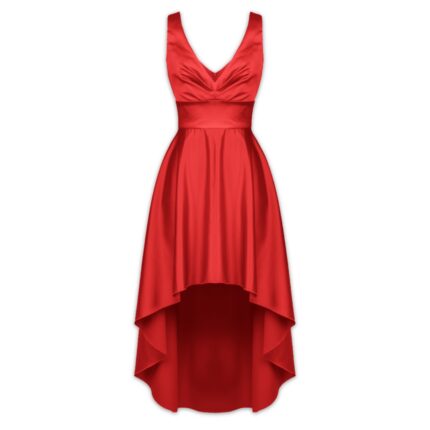 Κόκκινο σατέν φόρεμα Rinascimento