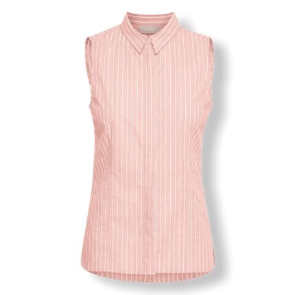 Ροζ ριγέ αμάνικο πουκάμισο Rachelle Inwear