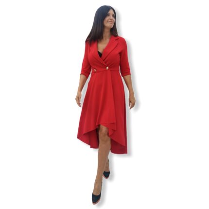 Κόκκινο σταυρωτό φόρεμα Rinascimento