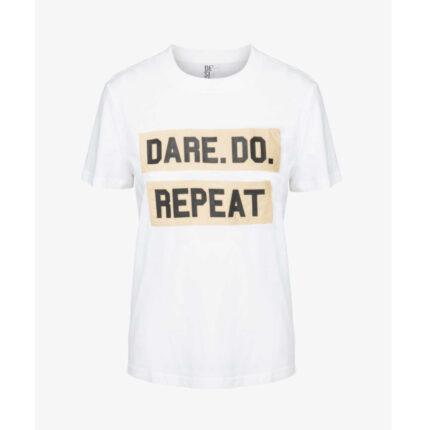 Λευκό T-shirt με logo A Dare Tee Desires