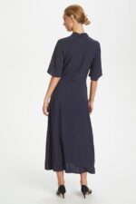 Μακρύ κοντομάνικο σεμιζιέ φόρεμα Olivine Soaked in Luxury