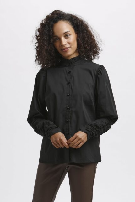 Μαύρο γυναικείο πουκάμισο Vinnie Kaffe