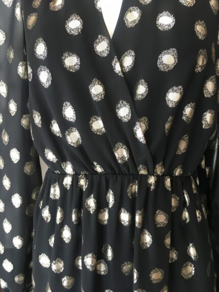 Μαύρο φόρεμα με χρυσά prints Rinascimento