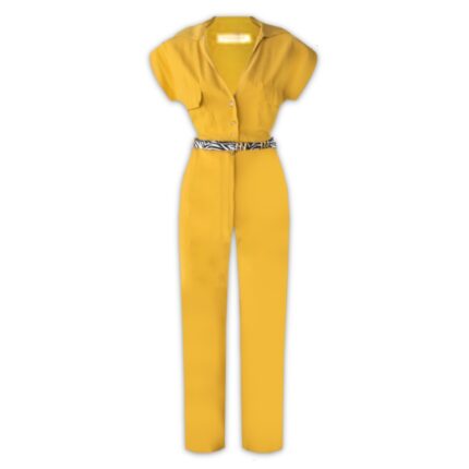 Κίτρινη κοντομάνικη ολόσωμη φόρμα Rinascimento