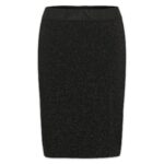 Μαύρη φούστα με γκλίτερ Ozara Inwear