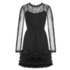Μαύρο φόρεμα τούλι Rinascimento