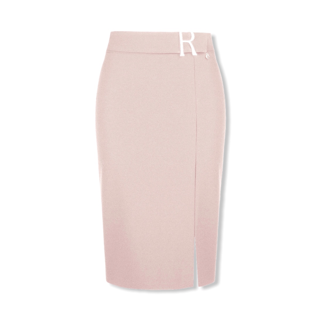 Ροζ στενή φούστα με σκίσιμο Rinascimento