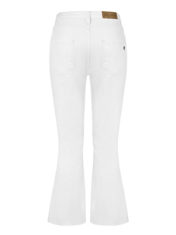 Άσπρο τζιν κοντό παντελόνι καμπάνα Rinascimento