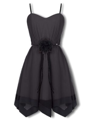 Μαύρο φόρεμα από τούλι Rinascimento