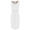 Λευκό δερμάτινο φόρεμα Leather Rinascimento