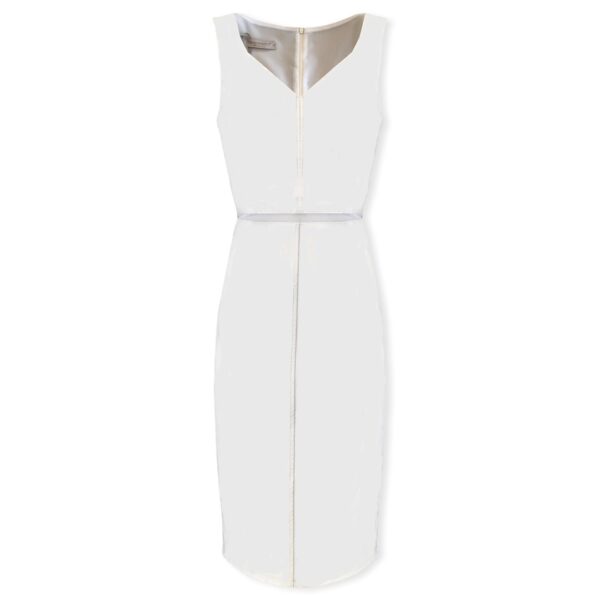 Λευκό δερμάτινο φόρεμα Leather Rinascimento