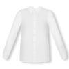 Λευκό πουκάμισο με πλισέ πλάτη Rinascimento