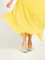 Κίτρινο πλισέ φόρεμα Yellow Rinascimento