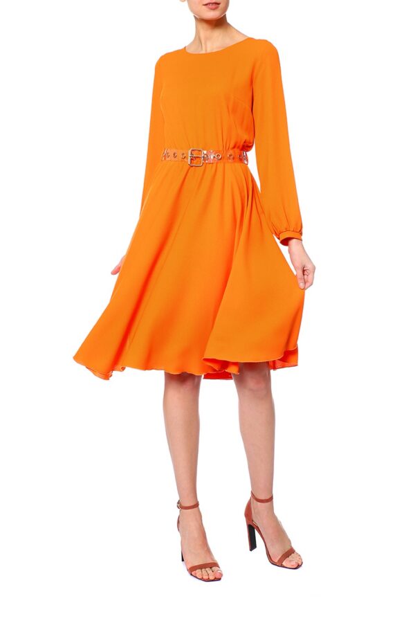 Πορτοκαλί μίντι φόρεμα Naranja Rinascimento