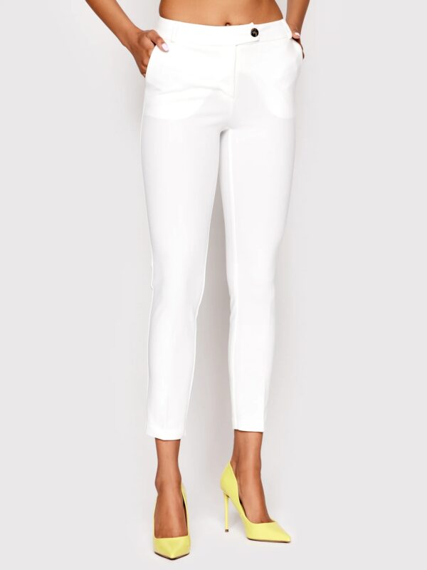 Λευκό γυναικείο παντελόνι κρεπ Rinascimento