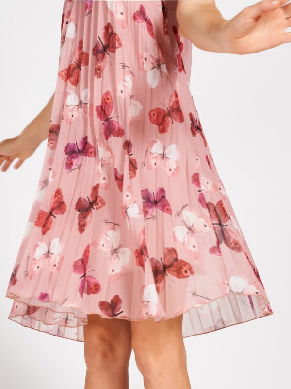Ροζ πλισέ φόρεμα Butterfly Rinascimento
