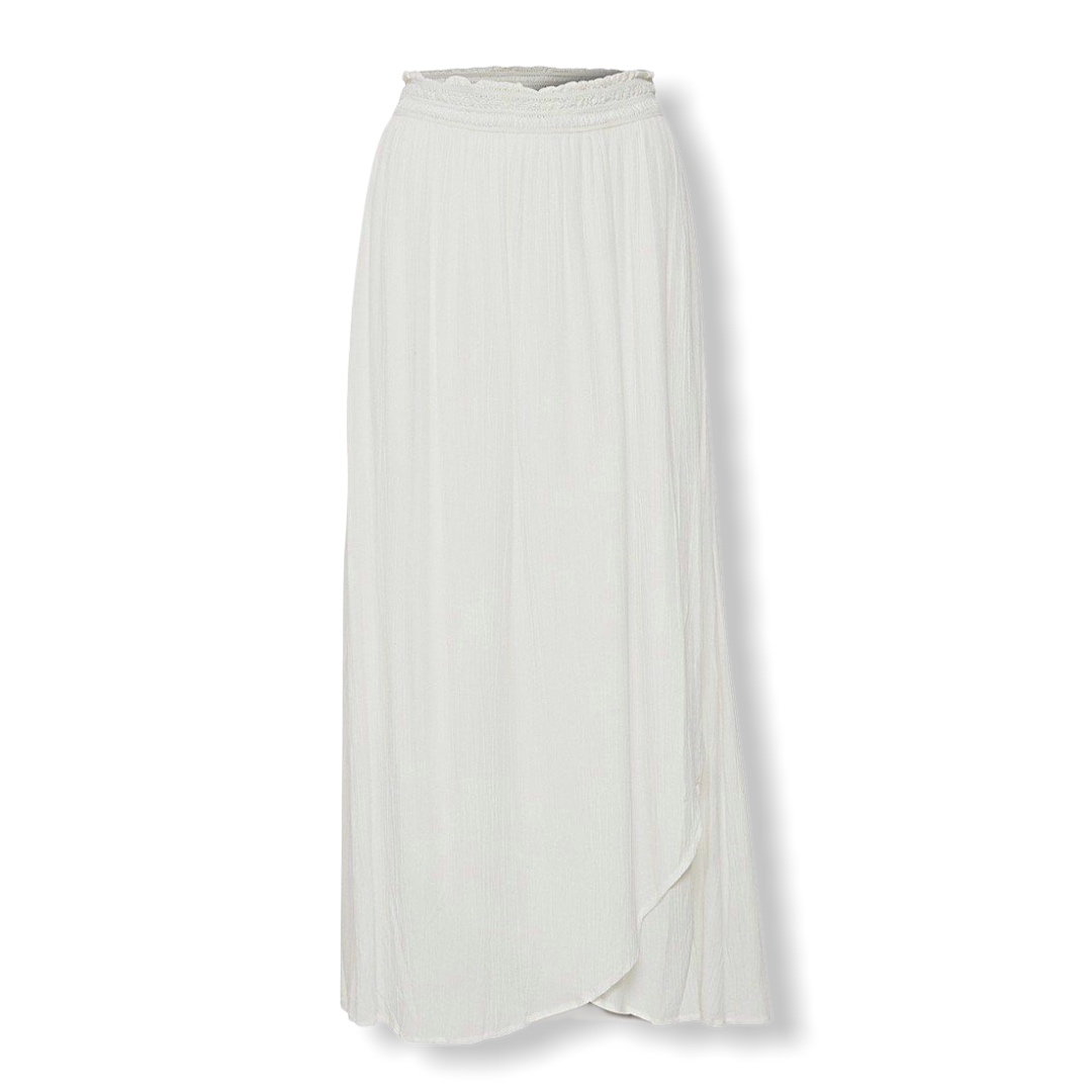 Λευκή μάξι πανό φούστα Visilla Cream