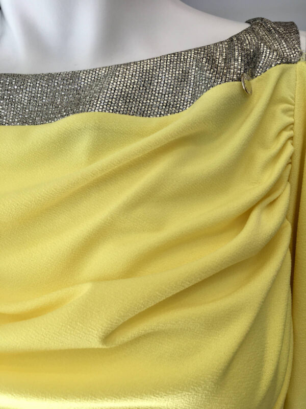 Κίτρινο ντραπέ φόρεμα Rinascimento
