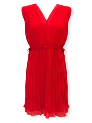 Κόκκινο μίνι πλισέ φόρεμα Rinascimento