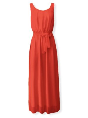 Μακρύ μονόχρωμο φόρεμα Rinascimento – Κόκκινο, S