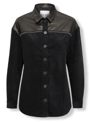 Μαύρο κοτλέ πουκάμισο Gwenda Desires