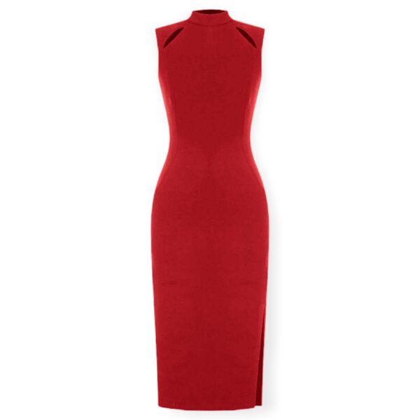 Κόκκινο μίντι στενό φόρεμα Rinascimento