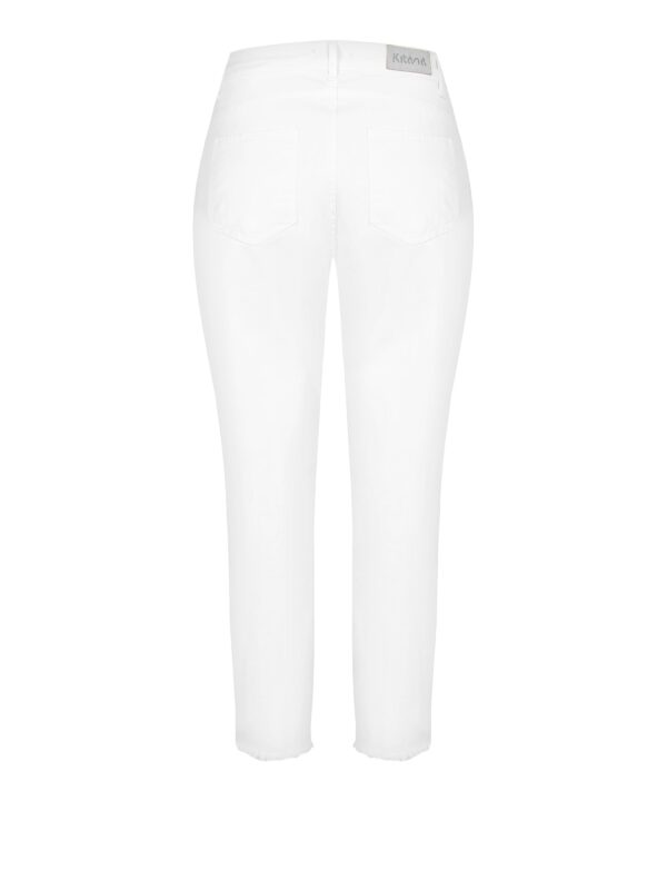 Λευκό τζιν παντελόνι plus size Kitana by Rinascimento