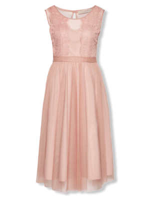 Ροζ νουντ μίντι φόρεμα Rinascimento