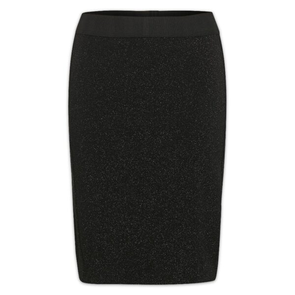 Μαύρη φούστα με γκλίτερ Ozara Inwear