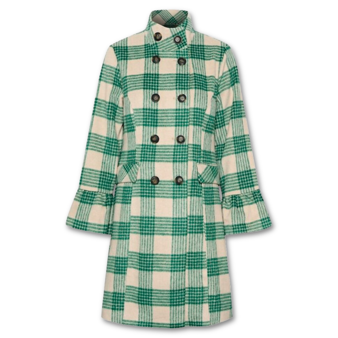 Πράσινο καρό παλτό Niela Culture