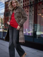 Γυναικείο καρό overshirt φανέλα Mellani Kaffe