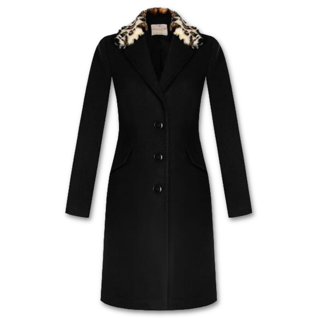Μαύρο παλτό plus size Kitana by Rinascimento
