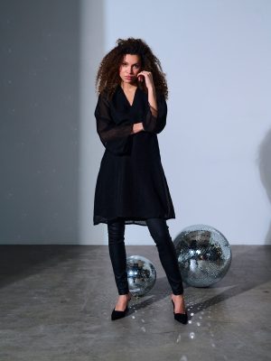 Μαύρο φόρεμα άλφα γραμμή My Essential Wardrobe