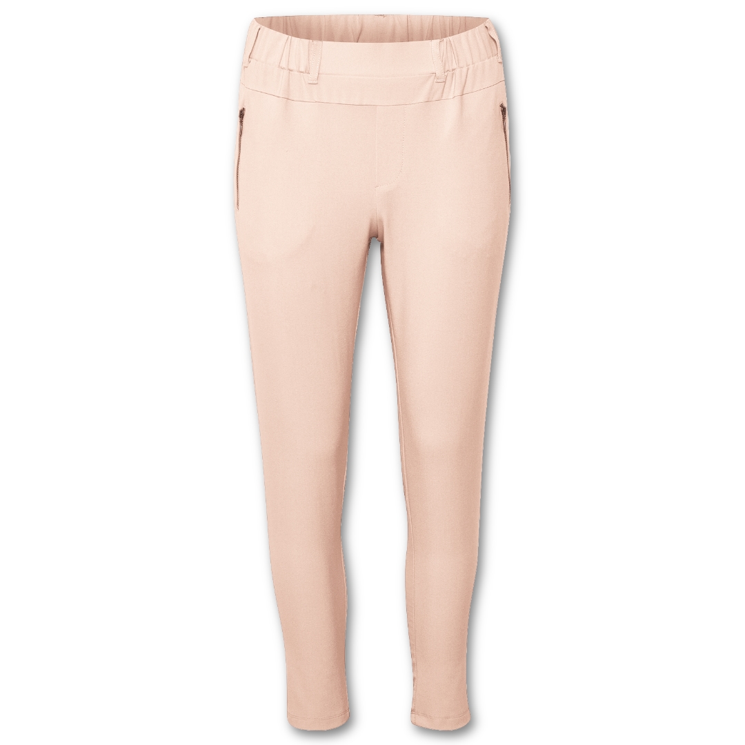 Στενό παντελόνι ροζ της πούδρας Jillian Vilja Kaffe