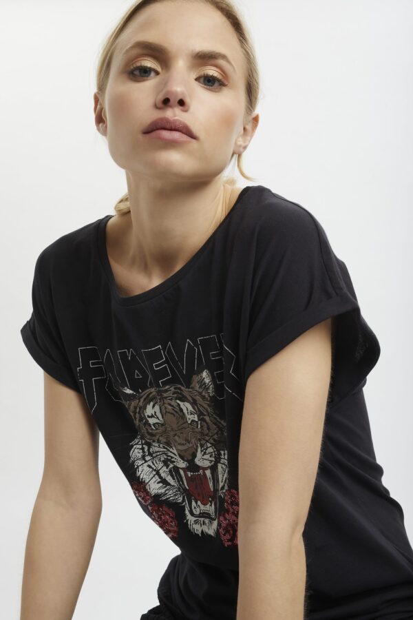 Μαύρο t-shirt γυναικείο Elea Kaffe