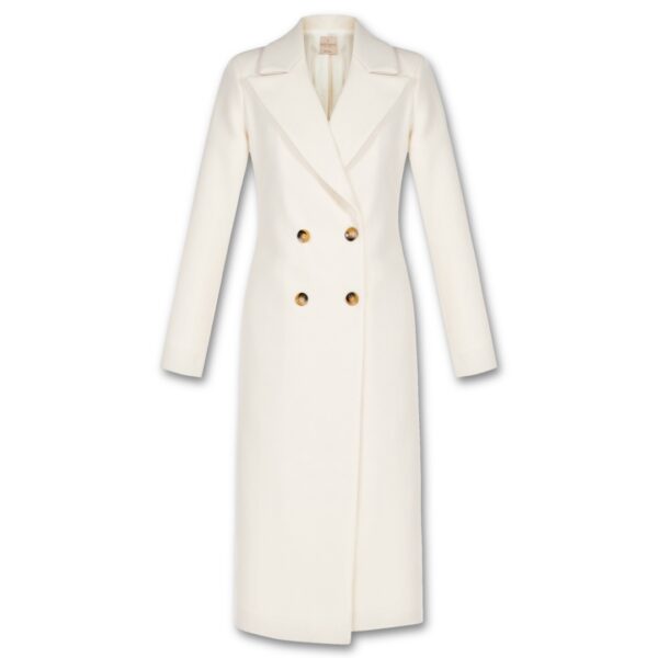 Γυναικείο λευκό παλτό Rinascimento
