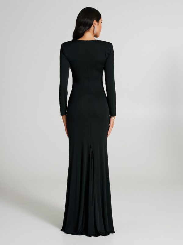 Μαύρο μάξι φόρεμα εφαρμοστό Rinascimento