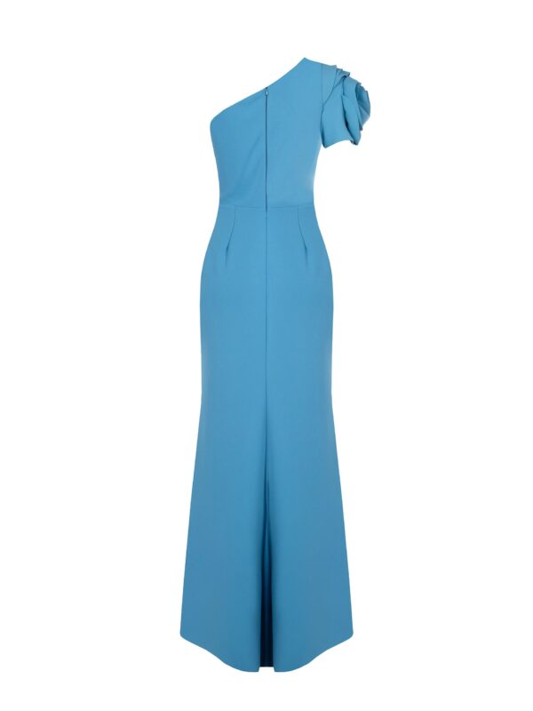 Γαλάζιο φόρεμα με έναν ώμο Rinascimento