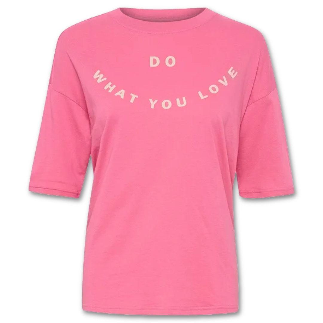 Ροζ κοντομάνικο t-shirt Sonna Kaffe