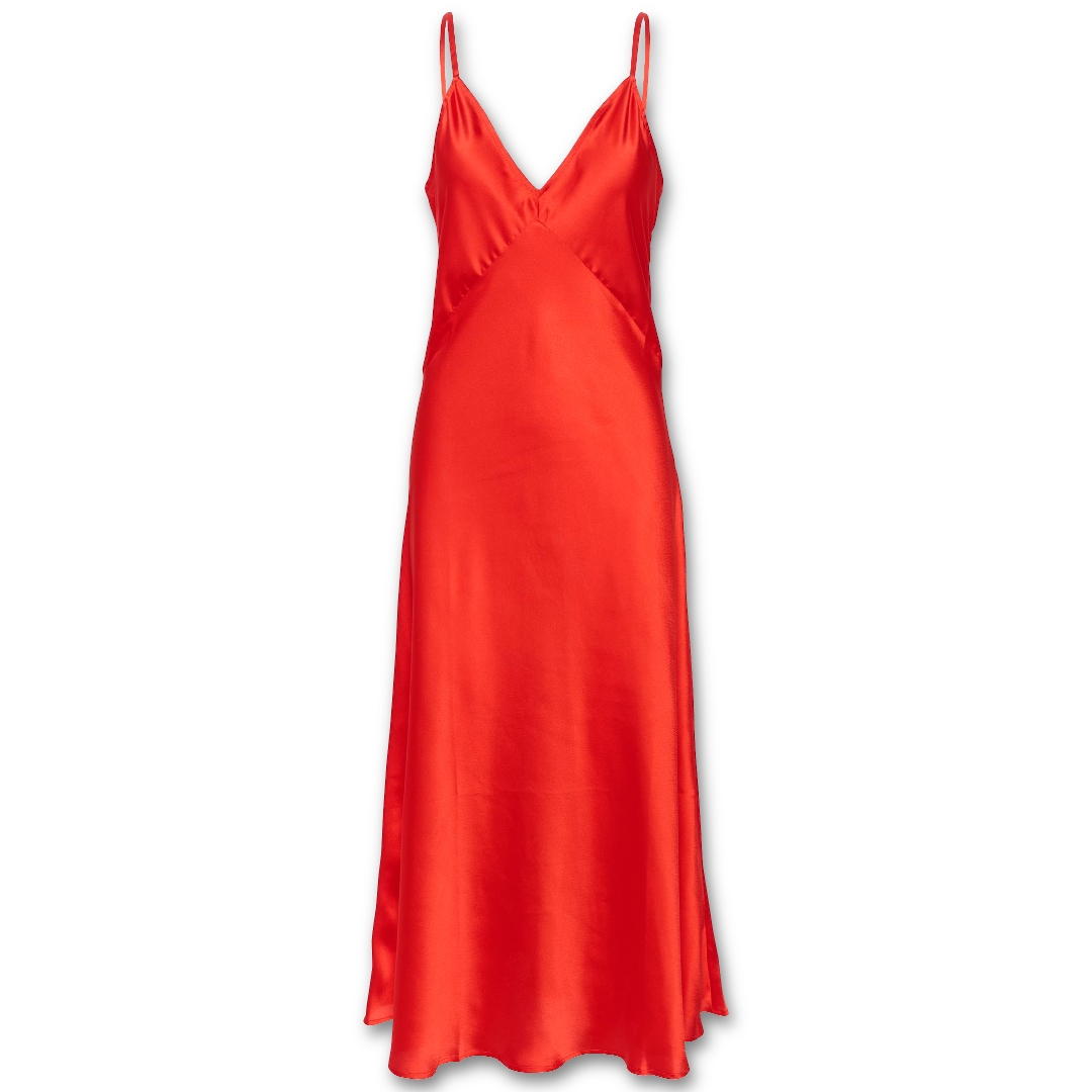 Κόκκινο σατέν φόρεμα Freja Culture