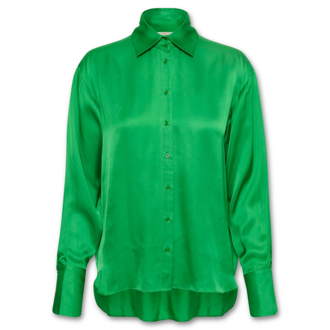 Σατέν πουκάμισο πράσινο Pauline InWear