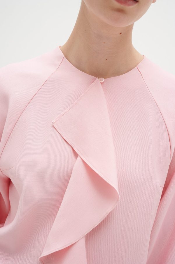 Ροζ μπλούζα με βολάν Dorcas InWear