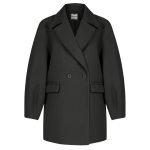 Μαύρο oversized ημίπαλτο Rinascimento