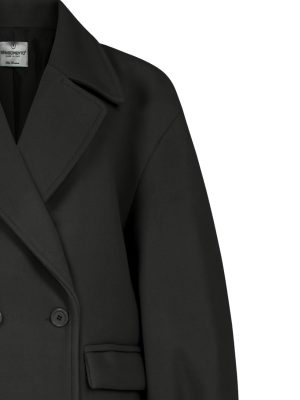 Μαύρο oversized ημίπαλτο Rinascimento