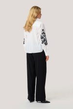Λευκό πουκάμισο με κέντημα Daphne Cream