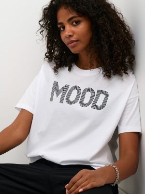 Λευκό t-shirt Molly Kaffe
