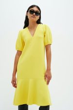 Κίτρινο κοντομάνικο φόρεμα Varena InWear