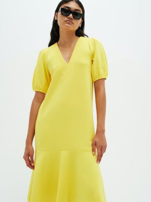 Κίτρινο κοντομάνικο φόρεμα Varena InWear