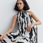 Ασπρόμαυρο μακρύ φόρεμα Jenny InWear