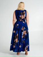 Μακρύ φλοράλ φόρεμα plus size Rinascimento